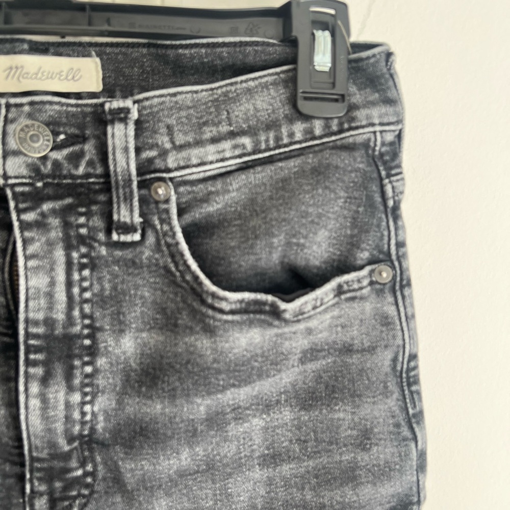Madewell The Mom Jean Distressed Black Sz 29 - Picture 5 of 16